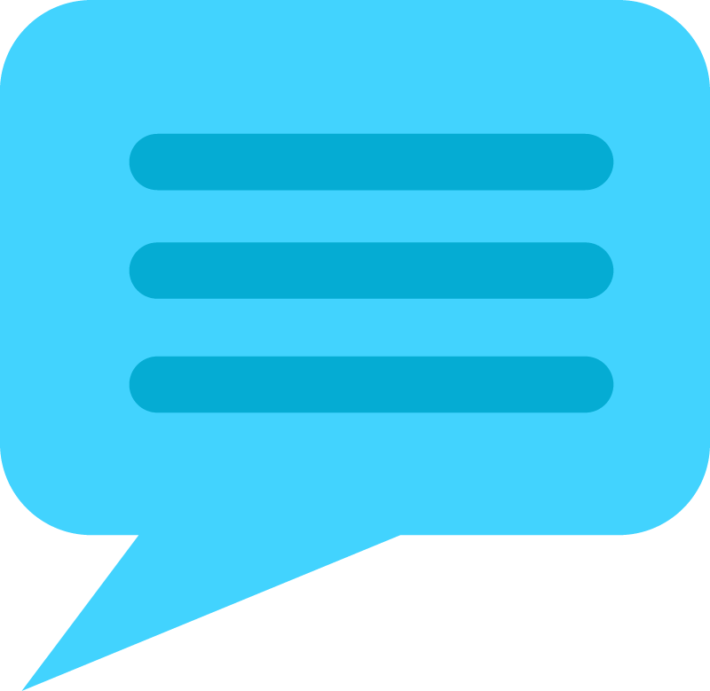 Blue message icon