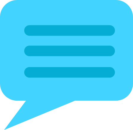 Blue message icon