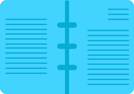 Blue notebook icon