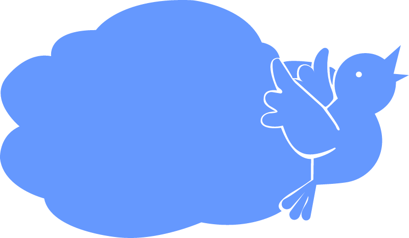 Template for text with bird 