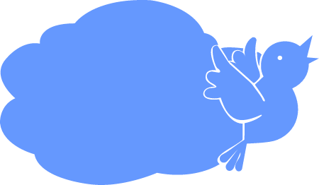 Template for text with bird 
