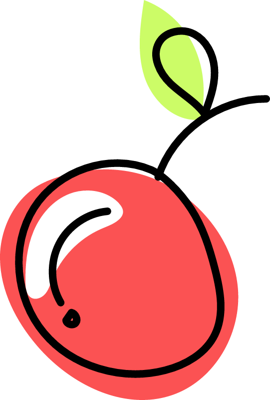 Doodle Cherry Icon 