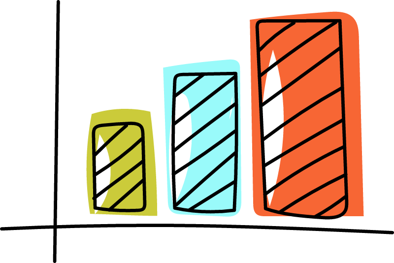 Doodle Bar Chart Icon