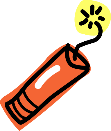 Hand drawn dynamite sketch
