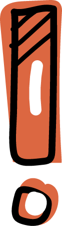 Hand drawn exclamation mark sketch