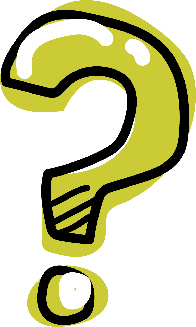 Hand drawn question mark sketch