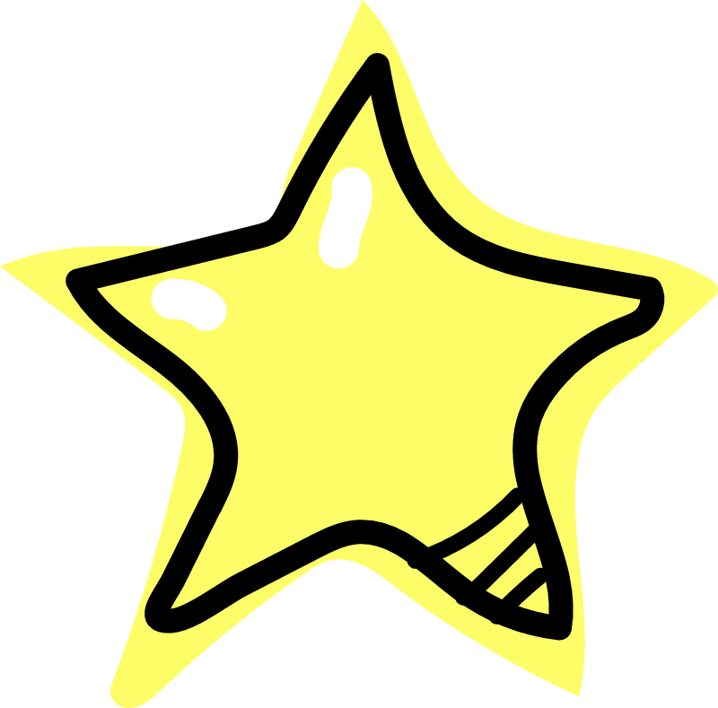 Hand drawn star sketch