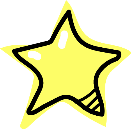 Hand drawn star sketch