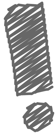 Hand drawn exclamation mark