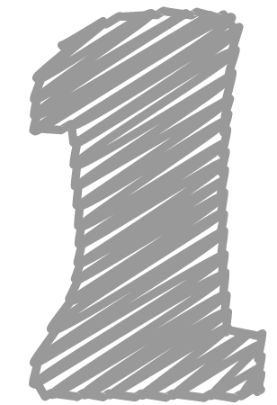 Hand drawn number 1