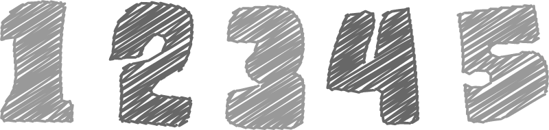 Hand drawn numbers