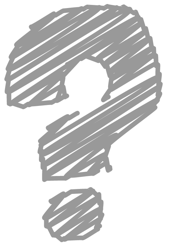 Hand drawn question mark sketch