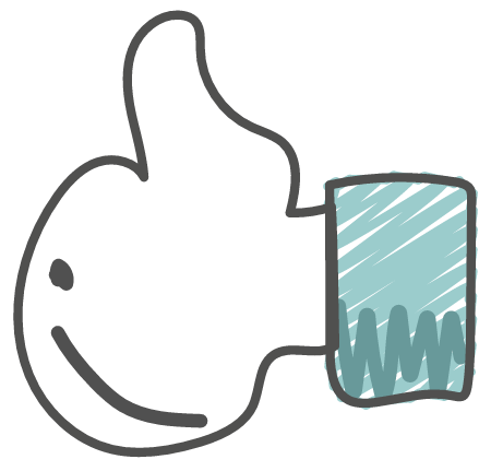 Hand drawn thumbs up