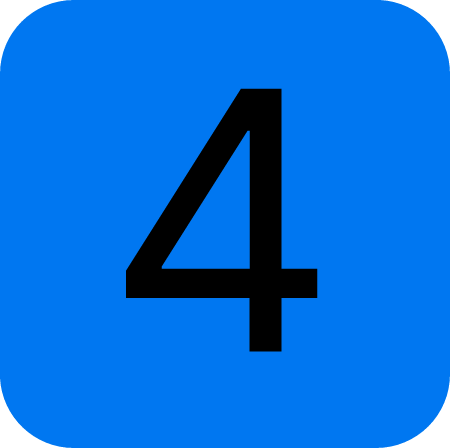 Number 4 in a Square