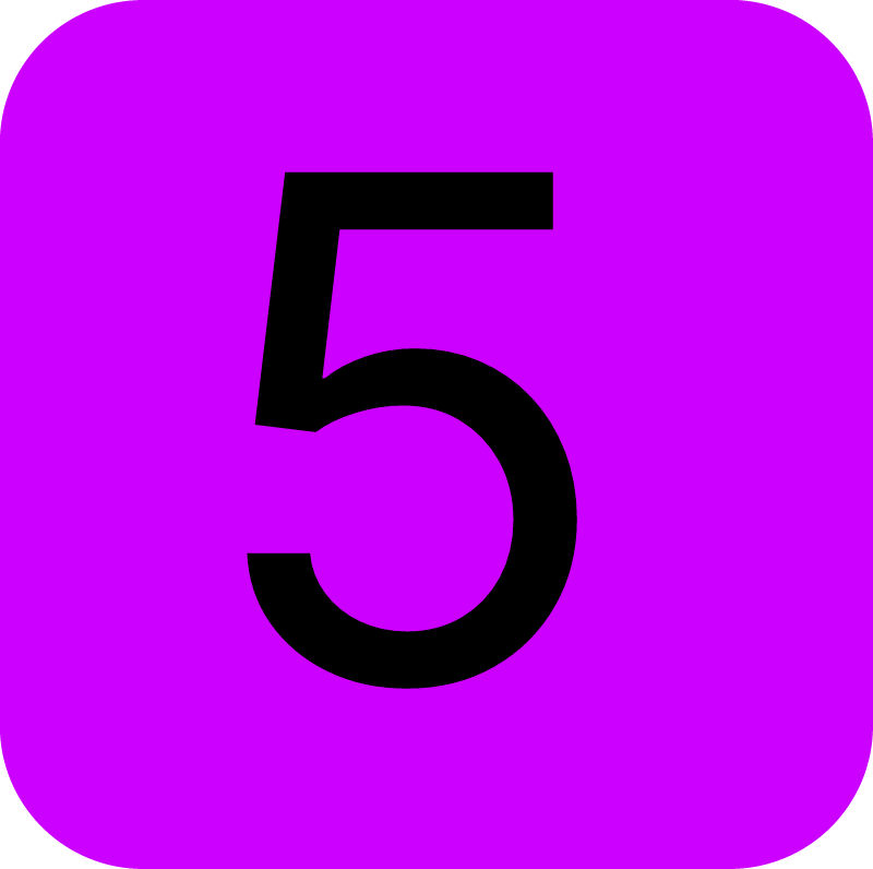 Number 5 in a Square
