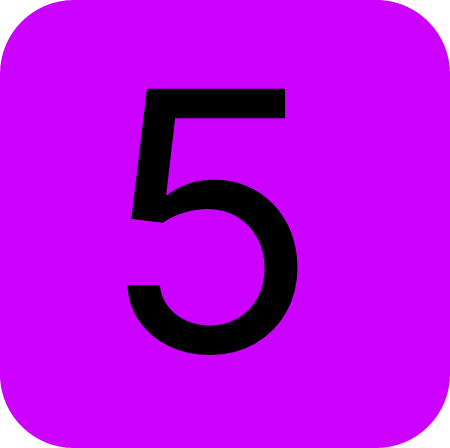 Number 5 in a Square