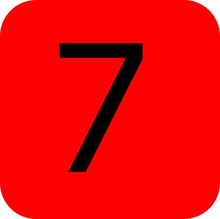 Number 7 in a Square