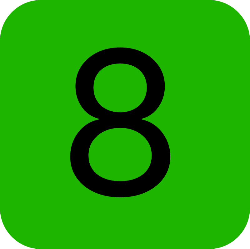 Number 8 in a Square