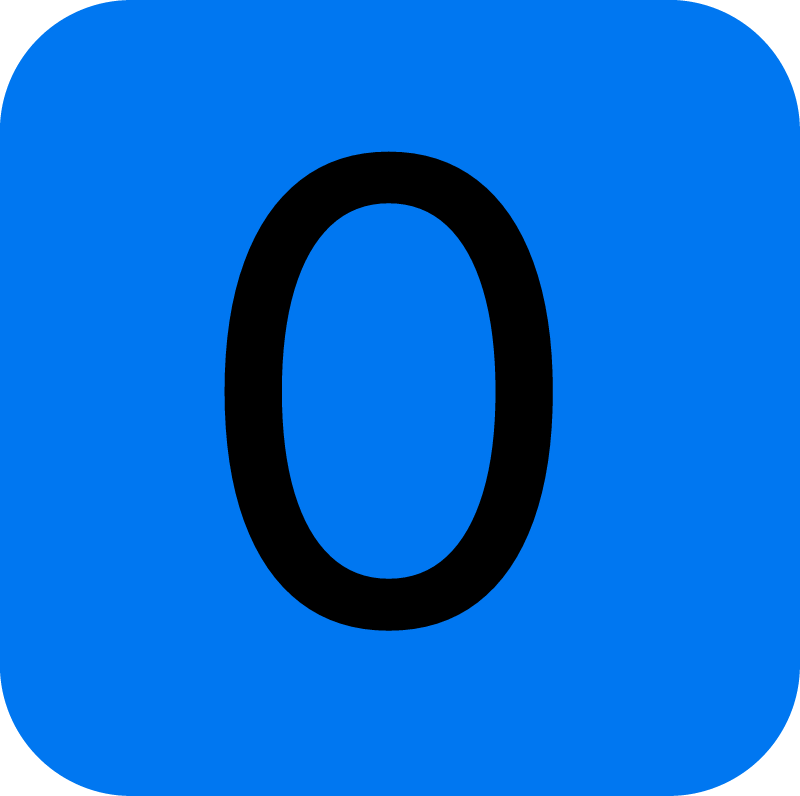 Number 0 in a Square