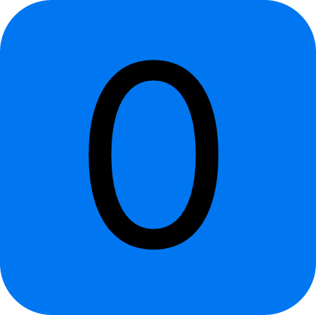 Number 0 in a Square