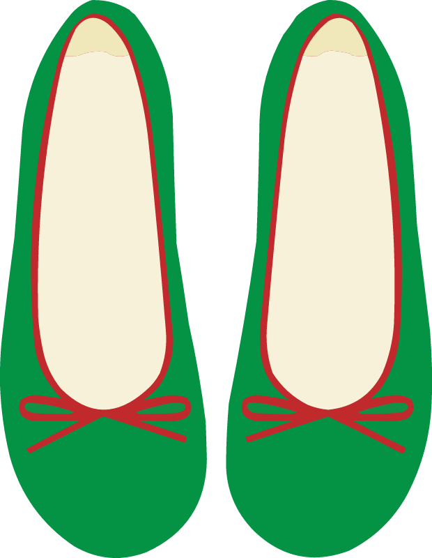 Green ballet pumps 