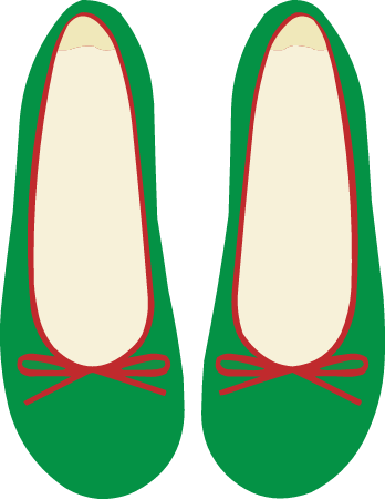 Green ballet pumps 
