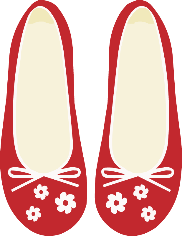 Red ballet pumps 