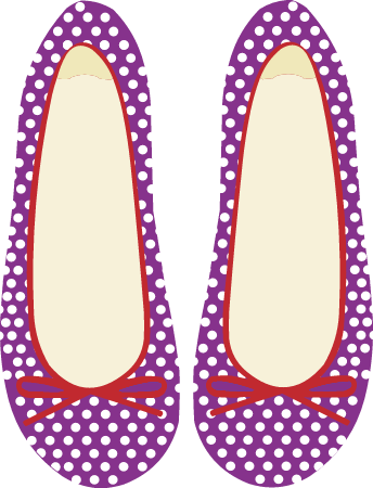 Polka dot ballet pumps