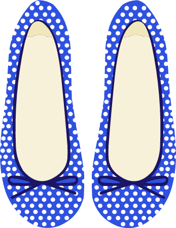 Polka dot ballet pumps