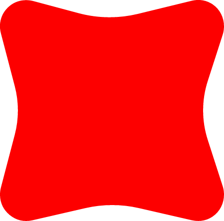 Red geometric shape