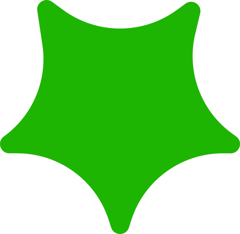 Green geometric shape