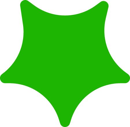 Green geometric shape