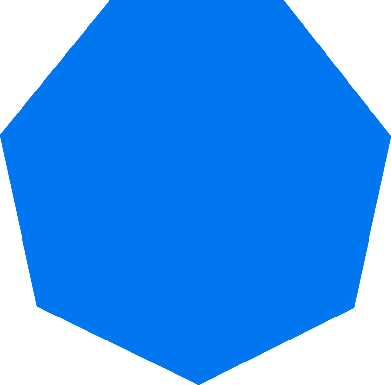 Blue polygon