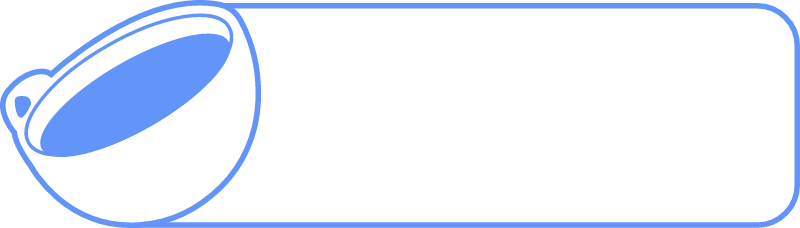 Blue template with cup