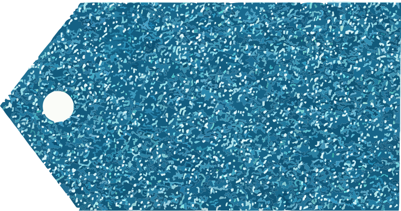 Blue shiny tag