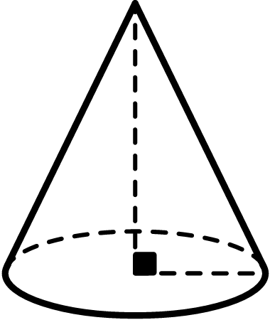 Cone with Right Triangle Base