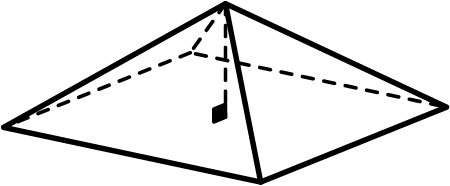 Square Pyramid (Horizontal View)