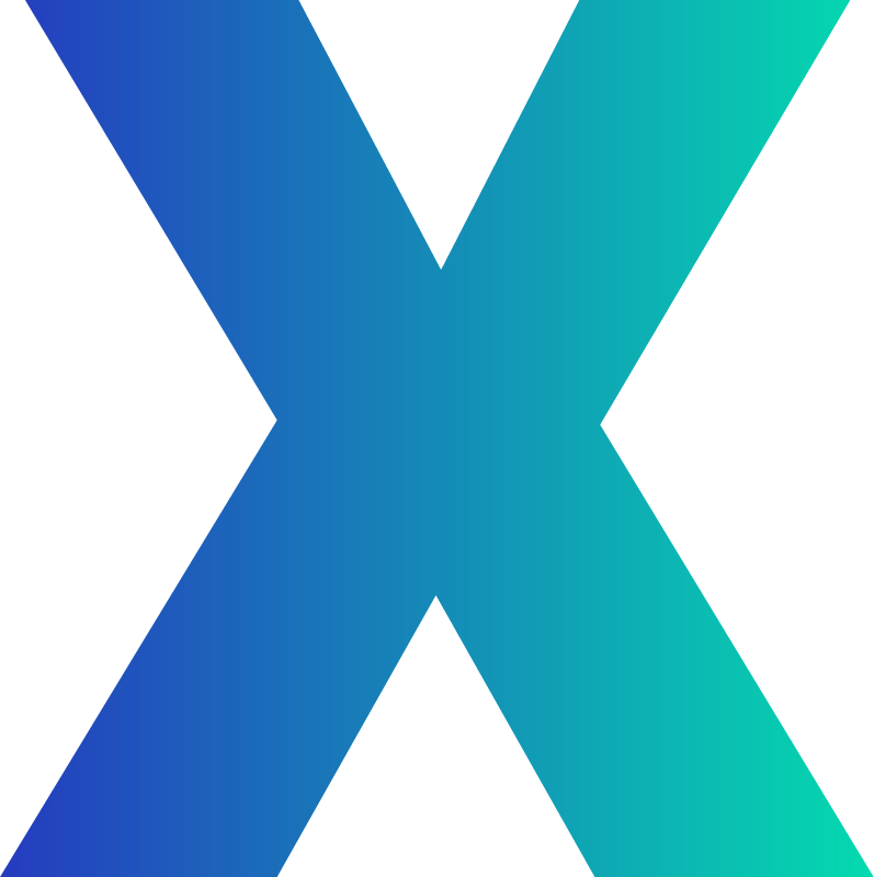 Gradient letter X