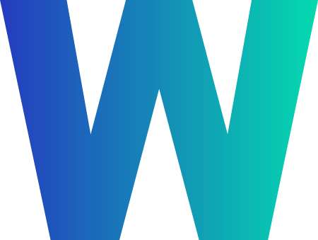 Gradient letter W