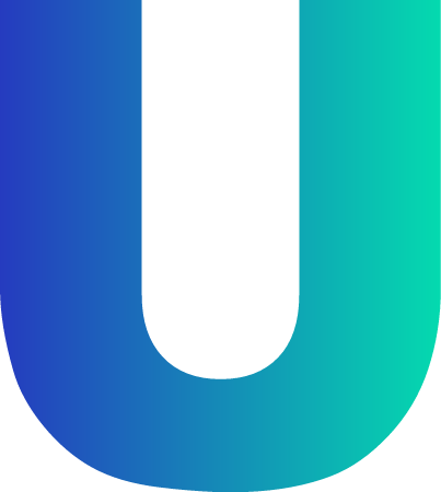 Gradient letter U