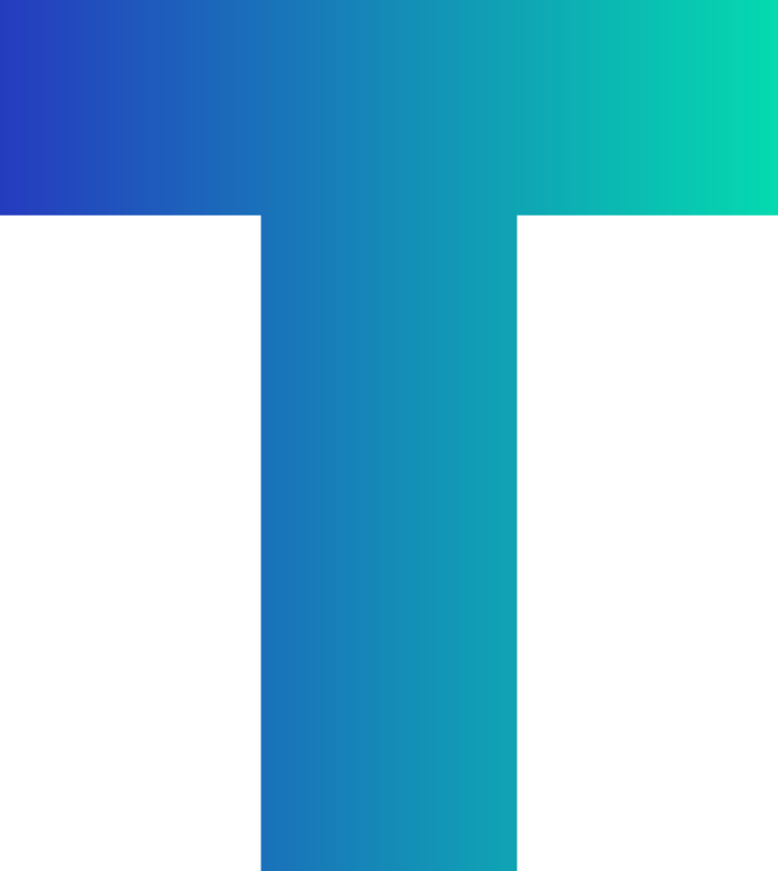 Gradient letter T