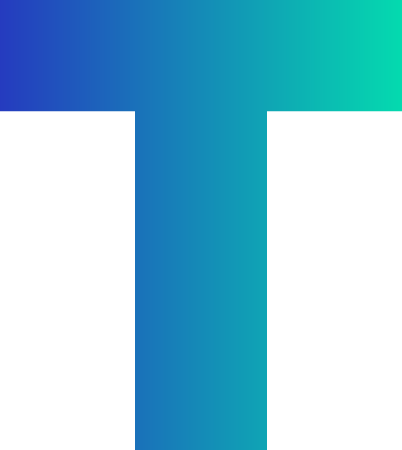 Gradient letter T
