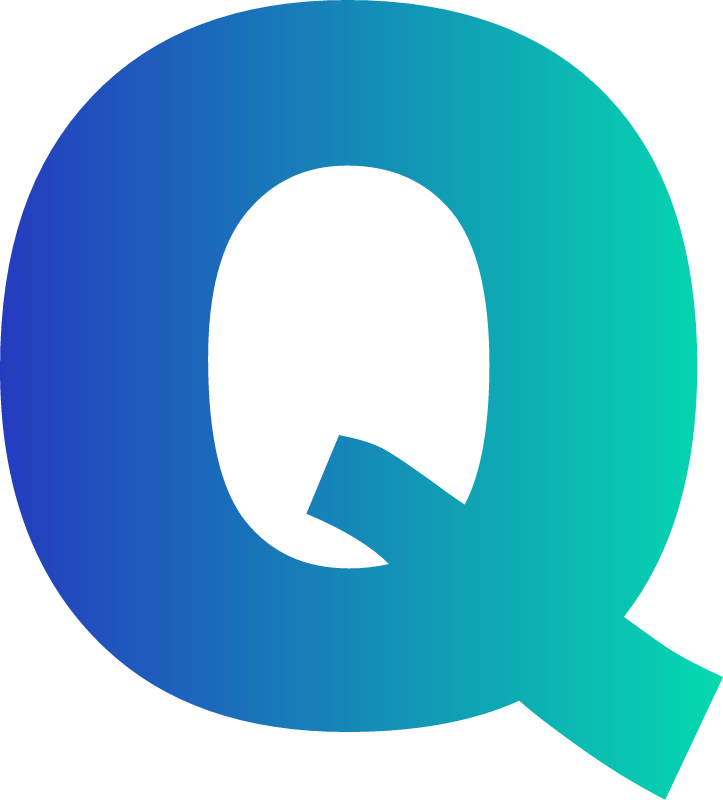Gradient letter Q