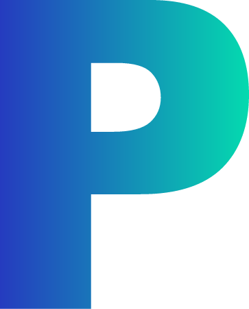 Gradient letter P
