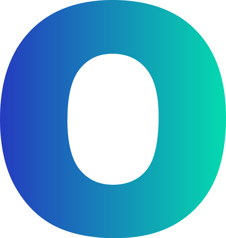 Gradient letter O