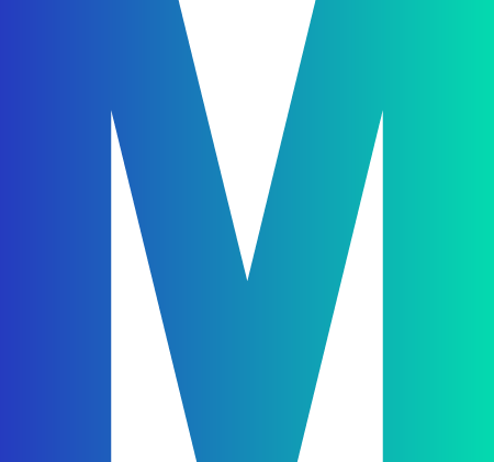 Gradient letter M