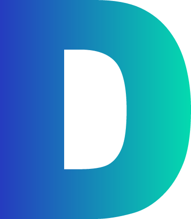 Gradient letter D