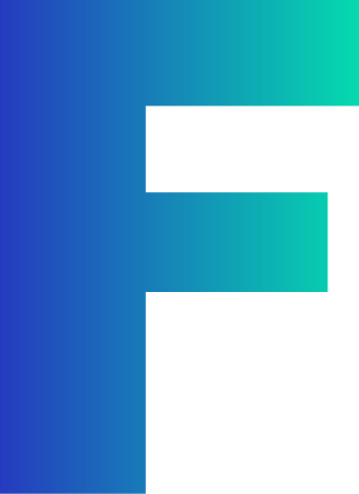 Gradient letter F