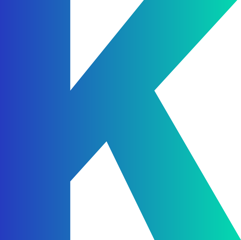 Gradient letter K