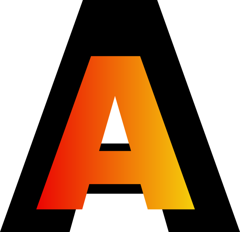 Gradient letter A